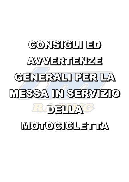 250/300cc â Owner Manual â ITA - TM Racing