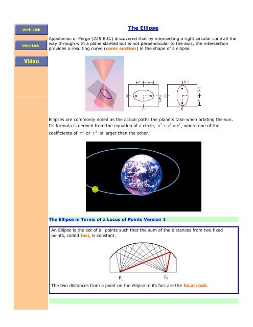 The Ellipse x y r - The Burns Home Page