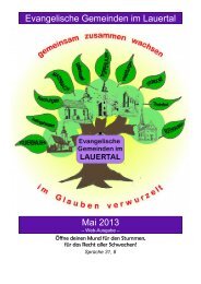 Mai 2013 - Evangelisch-Lutherische Kirchengemeinden im Lauertal ...