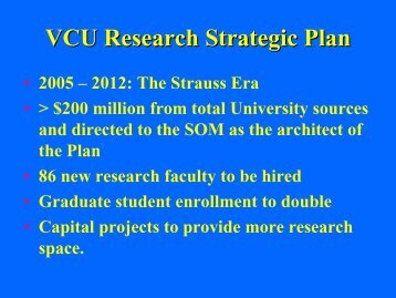 VCU Research Strategic Plan - Virginia Commonwealth University ...