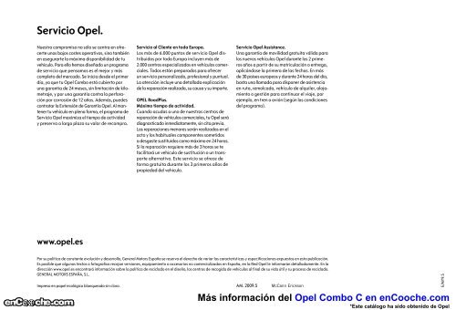 CatÃ¡logo Opel Combo Cargo - enCooche.com