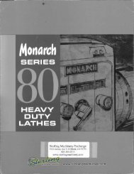 Monarch Series 80 Heavy Duty Lathe Brochure - Sterling Machinery