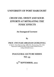 93rd Inaugural Lecture - 2012 by Prof. O. A. Georgewill