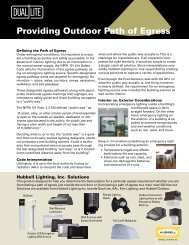 Providing Outdoor Path of Egress - Dual-Lite