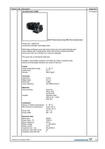 1 On request CH 8-60 A-W-A CVBE Product No ... - Yeniiletisim.com.tr