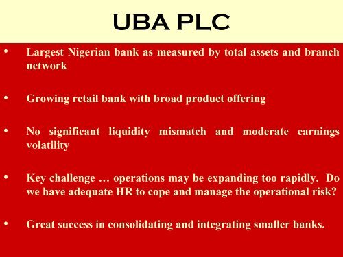 The Nigerian Banking Industry - UBA Plc