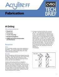 Acrylite Tech Brief â¢ #4 Drilling - TAP Plastics