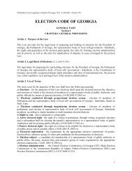 ELECTION CODE OF GEORGIA