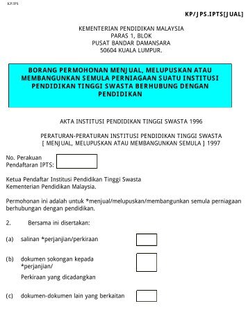 KP/JPS.IPTS[JUAL] - Jabatan Pengajian Tinggi