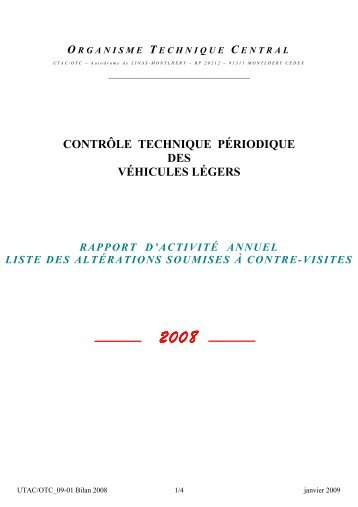 liste des alterations soumises a CV - UTAC-OTC