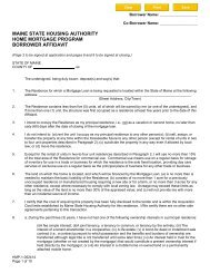 Borrower Affidavit - Maine State Housing Authority