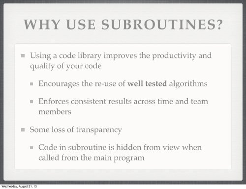 CODE DESIGN, MACROS, AND SUBROUTINES