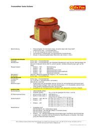 Datenblatt ExSens - ExTox Gasmess-Systeme GmbH