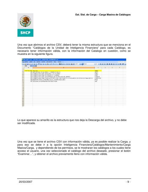 Manual para la Carga Masiva de CatÃ¡logos - SecretarÃ­a de ...