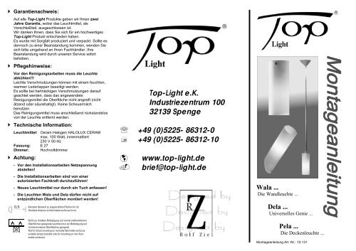 Montageanleitung (PDF) - Top-Light