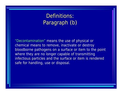 Bloodborne pathogens - Minnesota Department of Labor and Industry