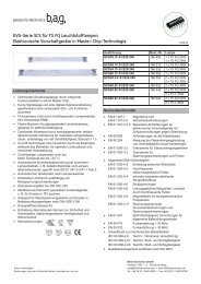 EVG-Serie SCS fÃ¼r T5 FQ Leuchtstofflampen ... - BAG electronics