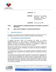 CIRCULAR: NÂ°1 MATERIA: Directivas de Uso ... - Chileproveedores