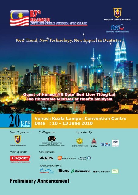 Preliminary Announcement Malaysian Dental Association