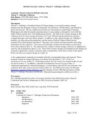 Theoni V. Aldredge Collection - DePaul University Libraries