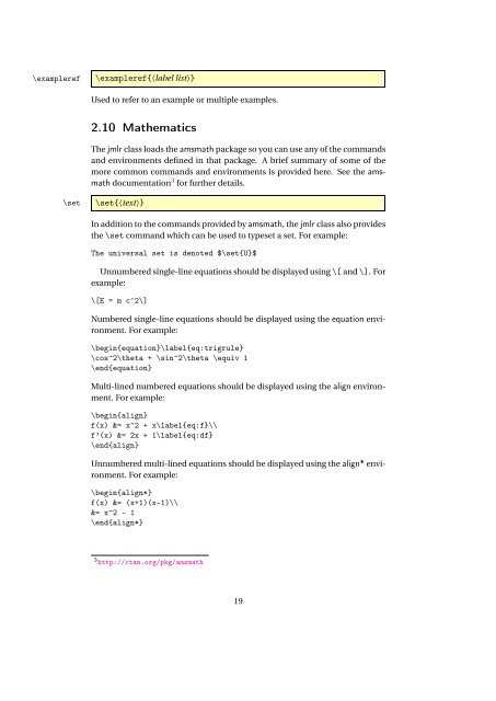 jmlr: LaTeX2e Classes for the Journal of Machine Learning Research