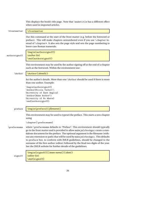 jmlr: LaTeX2e Classes for the Journal of Machine Learning Research