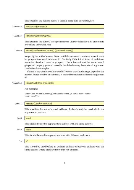 jmlr: LaTeX2e Classes for the Journal of Machine Learning Research