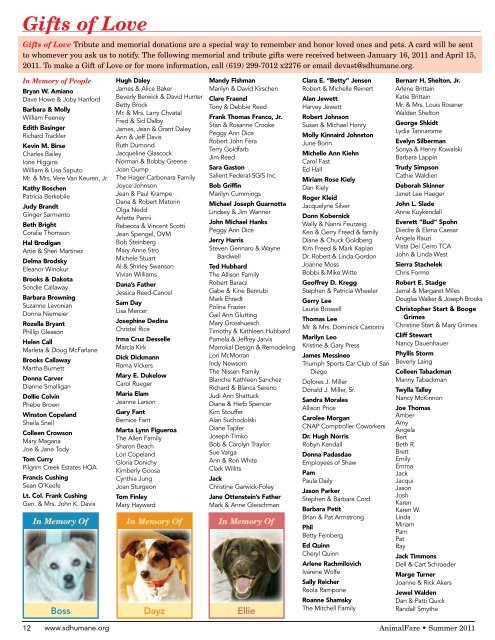Summer 2011 • V ol. 45 No. 2 - San Diego Humane Society and SPCA