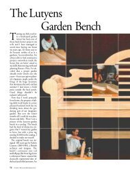 Lutyens Garden Bench, The - Fine Woodworking