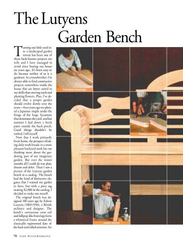 Lutyens Garden Bench, The - Fine Woodworking