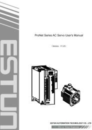 ProNet Series AC Servo User's Manual - Multiprojekt