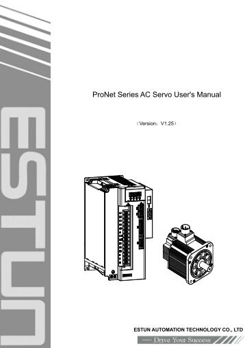 ProNet Series AC Servo User's Manual - Multiprojekt