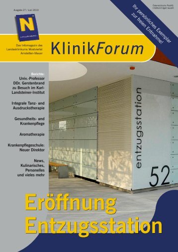 KlinikForum 27 Titelseite.cdr - LK Mauer - NÖ Landeskliniken-Holding