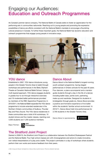 2010/11 Annual Report - The National Ballet of Canada
