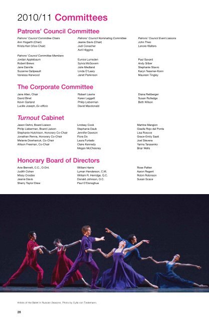 2010/11 Annual Report - The National Ballet of Canada