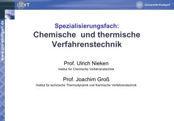 Vortrag "Chemische und thermische Verfahrenstechnik"