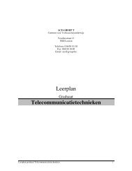 Leerplan Telecommunicatietechnieken - Groep T