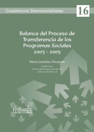 Cuaderno Descentralista # 16 - Grupo Propuesta Ciudadana