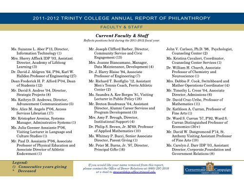 Employees - Trinity College