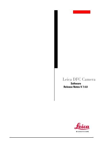 Leica DFC Release Notes