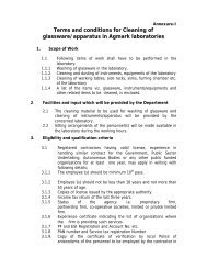 Terms and conditions for Cleaning of glassware ... - Agmarknet