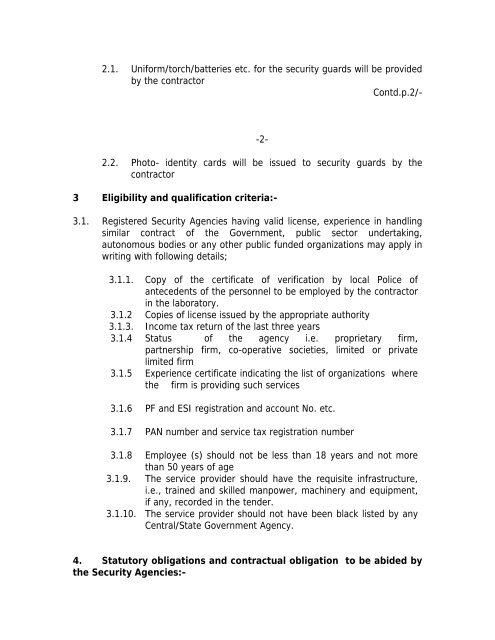 Terms and conditions for Cleaning of glassware ... - Agmarknet
