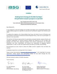 Invitation Realising the EU Strategy for the Baltic Sea Region ...