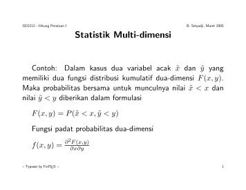 Statistik Multi-dimensi