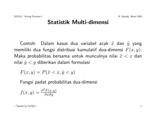 Statistik Multi-dimensi