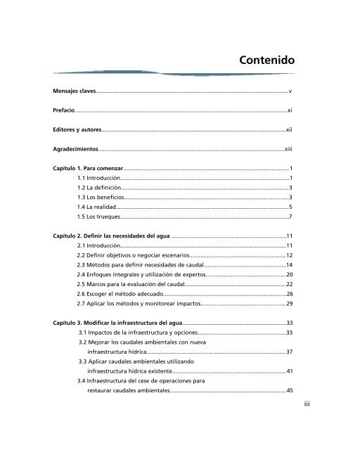 Caudal â Elementos esenciales de los caudales ambientales - IUCN