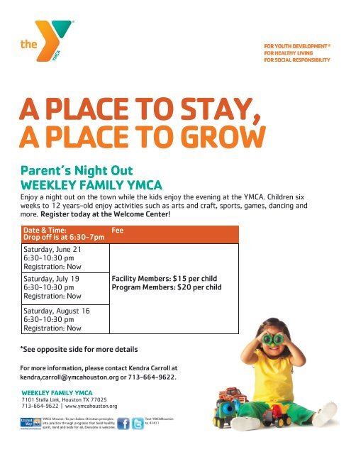 Parents' Night Out - YMCA of Greater Houston