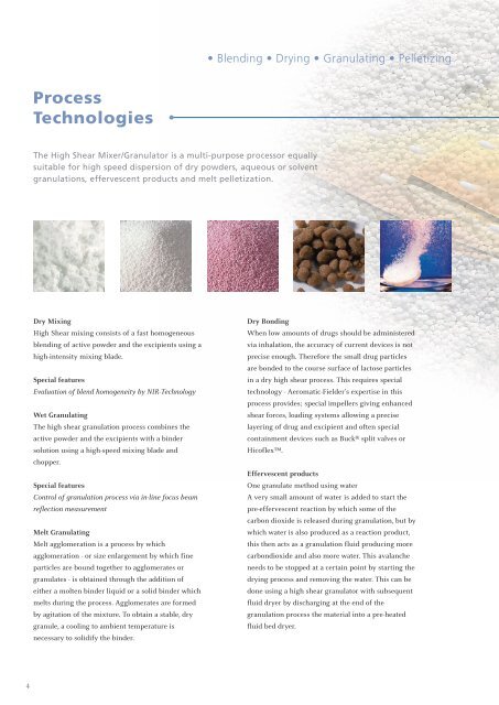 Mixing and Granulation - GEA Pharma Systems
