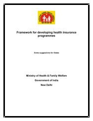 Framework for developing health insurance programmes