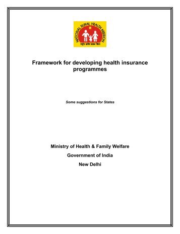Framework for developing health insurance programmes